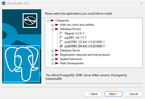 Select the applications you would like to install